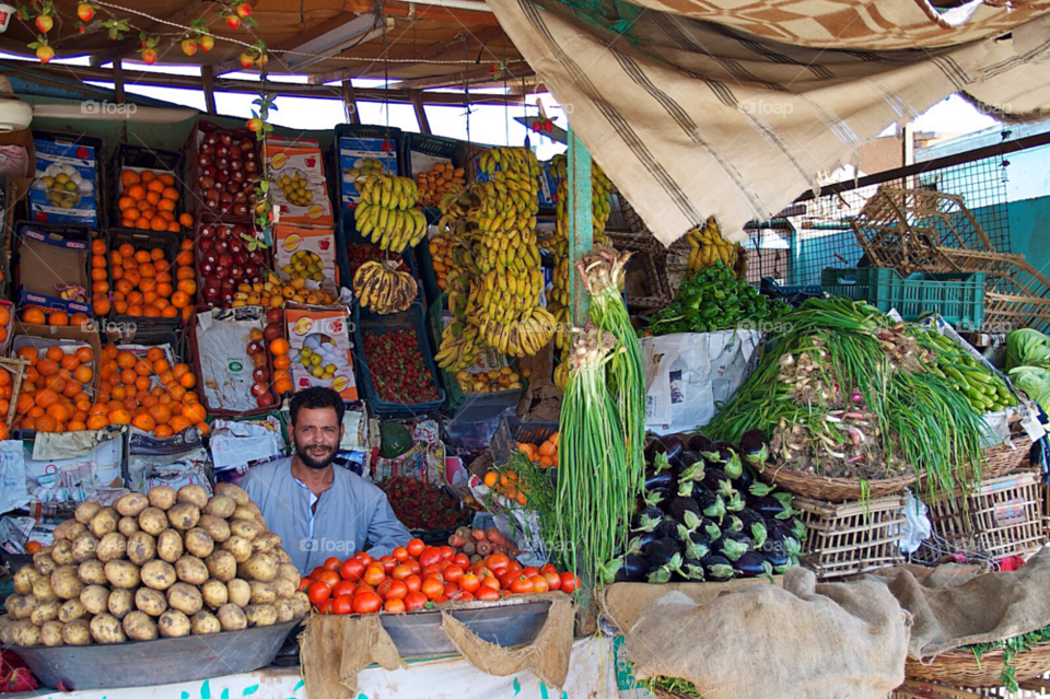 vegetables market oranges bananas by KathOnEarth