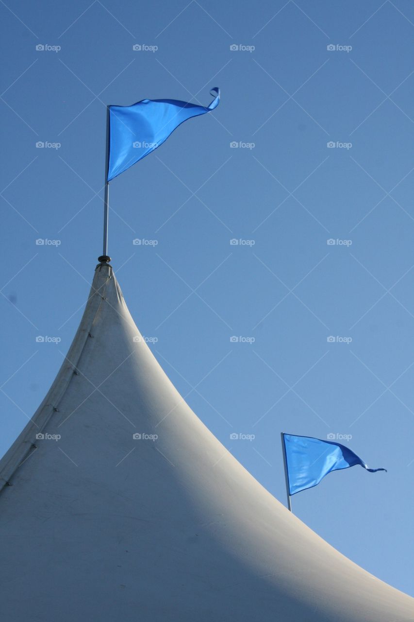 Flags on Tent