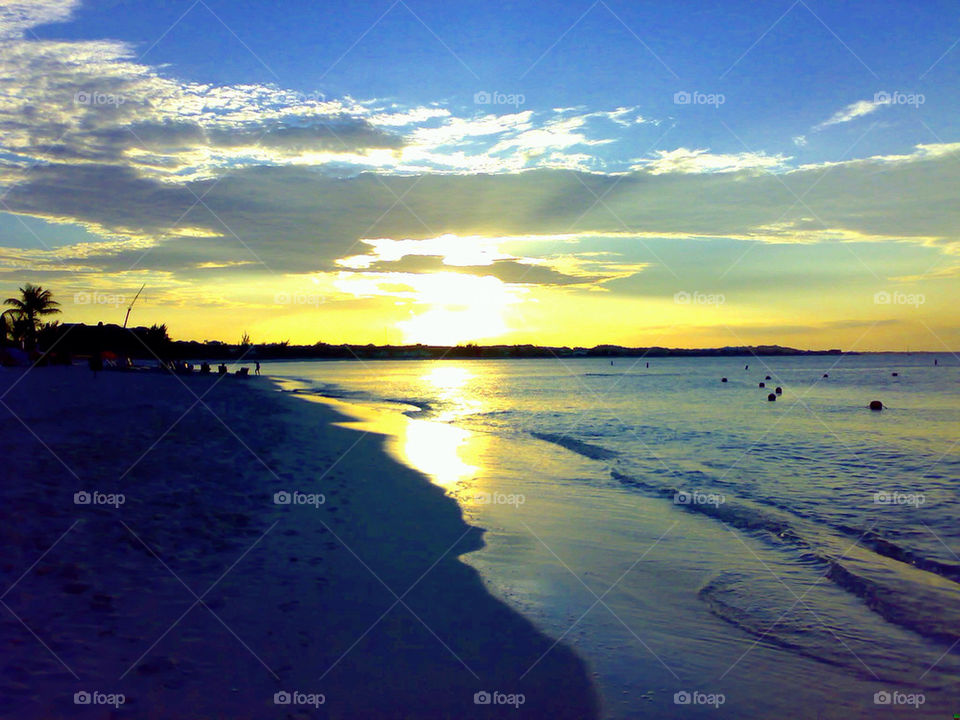 Sunset on a beach