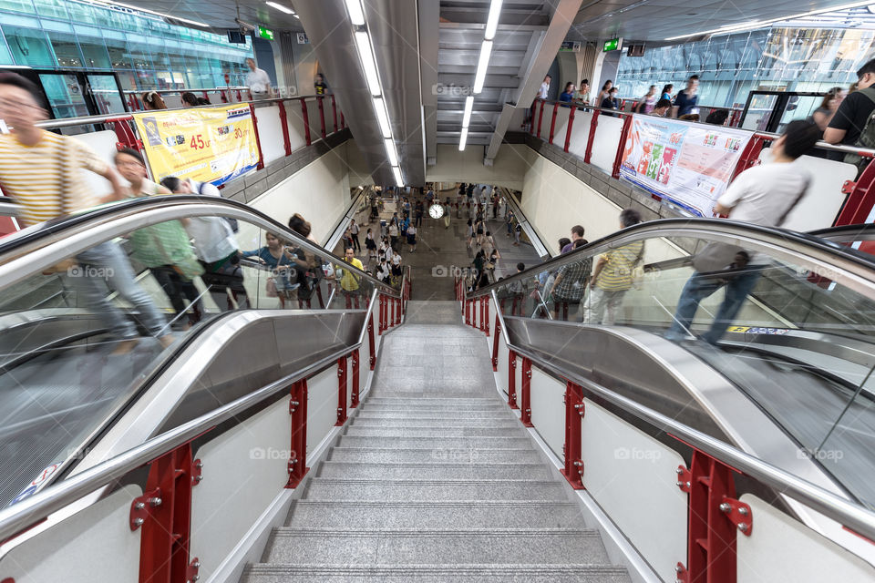 BTS public train station stairway 