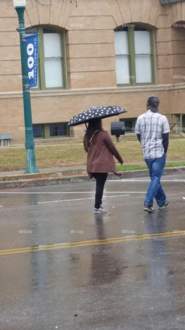 just walking in the rain