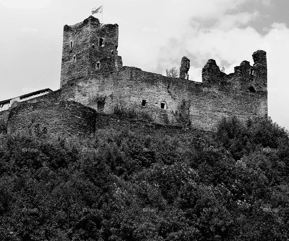 The remains of an old castle in Northern Luxembourg. 