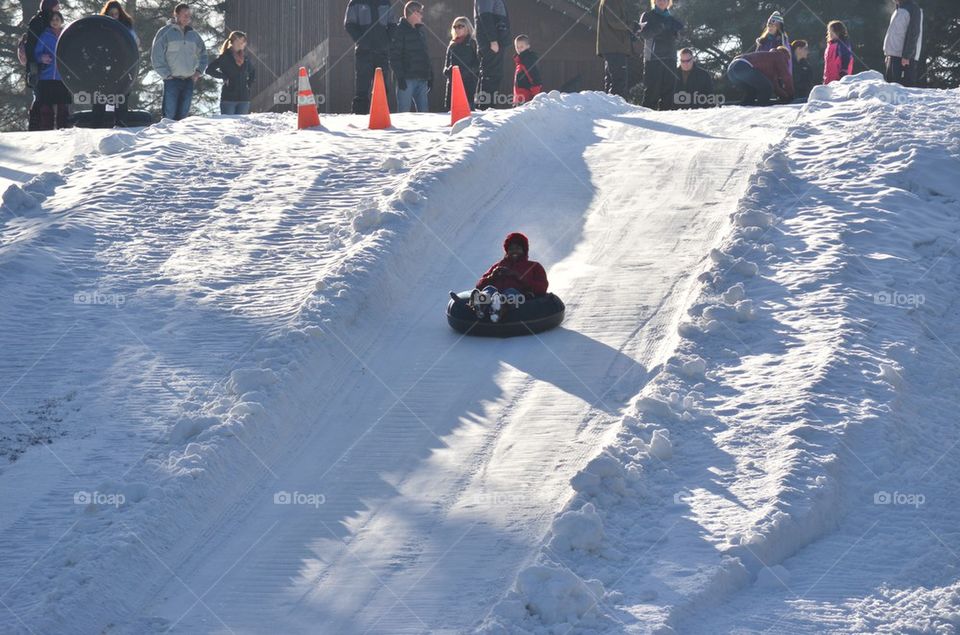 Snow Tubing the day away