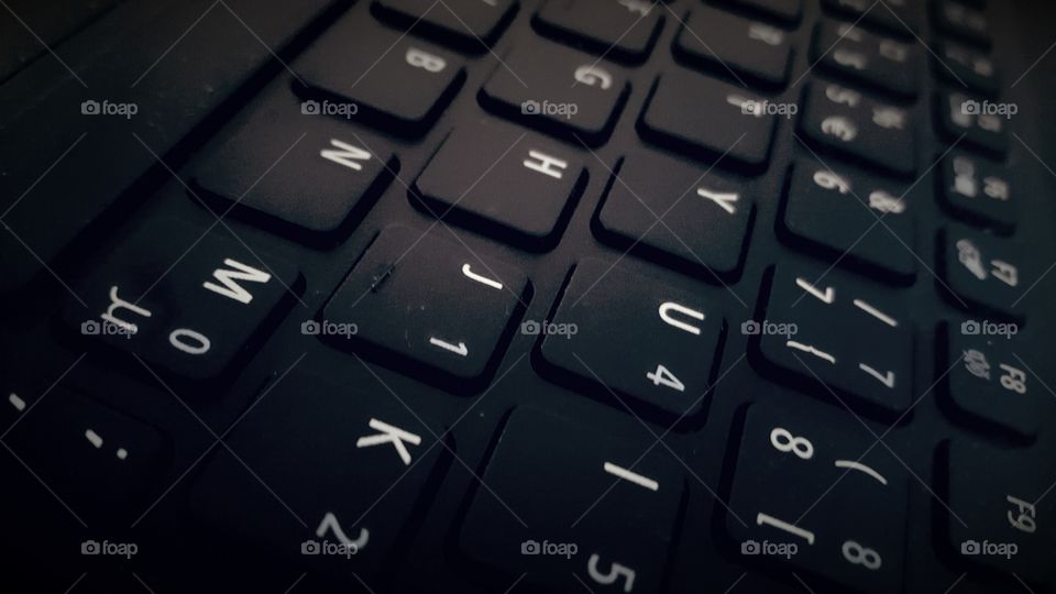 black Keyboard on a laptop
