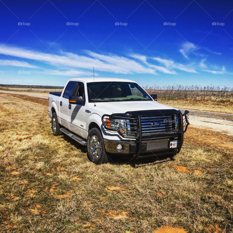 My truck on a Sunday drive in West Texas 