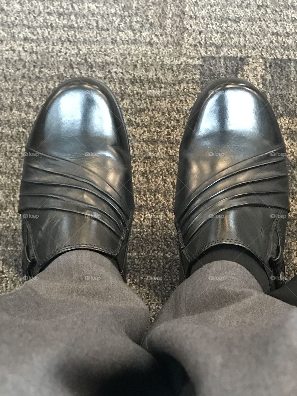 Freshly shined shoes 