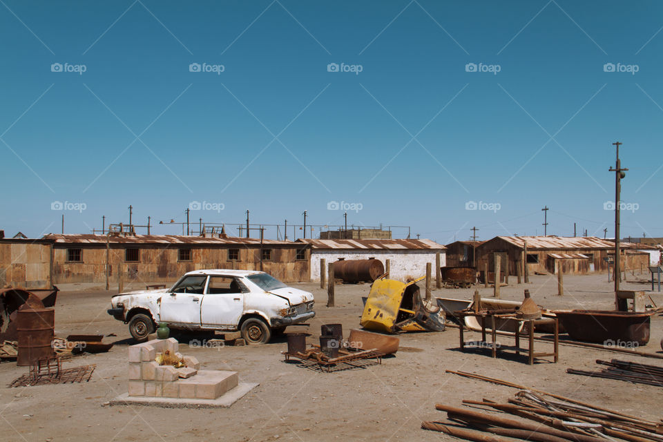 Ghost town in the Atacama Desert in Chile.