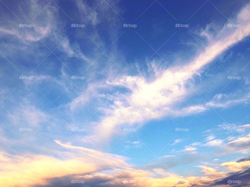 Beautiful blue sky after the storm in Brazil