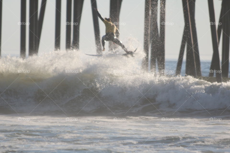 Pro surfer in Pismo Beach