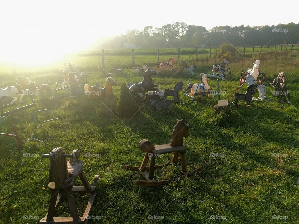 Sunset at the Rocking Horse Graveyard