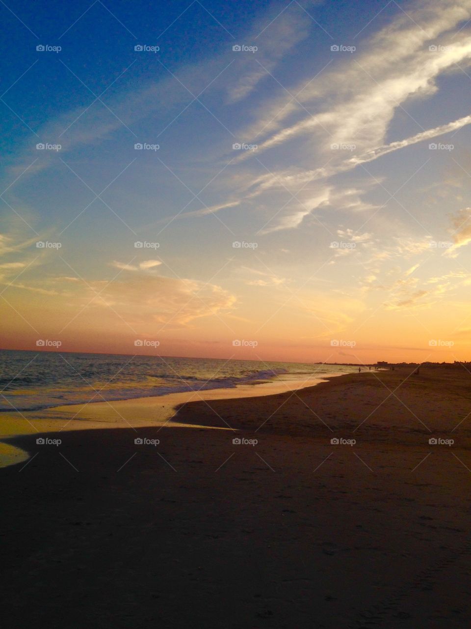 Sunset Ocean. Atlantic Beach NC
