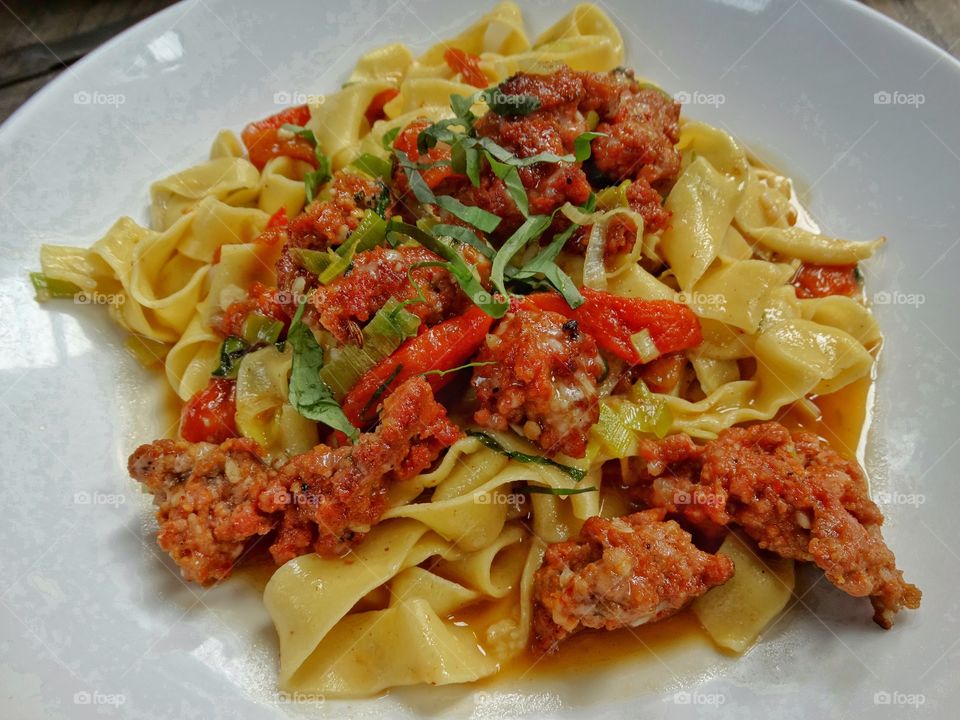 Spicy Italian Pasta With Sausage