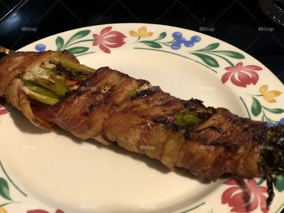 Bacon wrapped baked asparagus