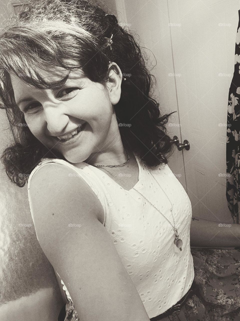 Nothing like putting on a sun dress and striking a pose! Black and white just makes it more fun 