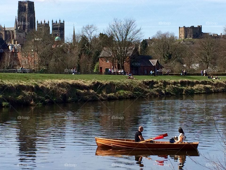 Easter Recreation. On the riverbank at Durham ...