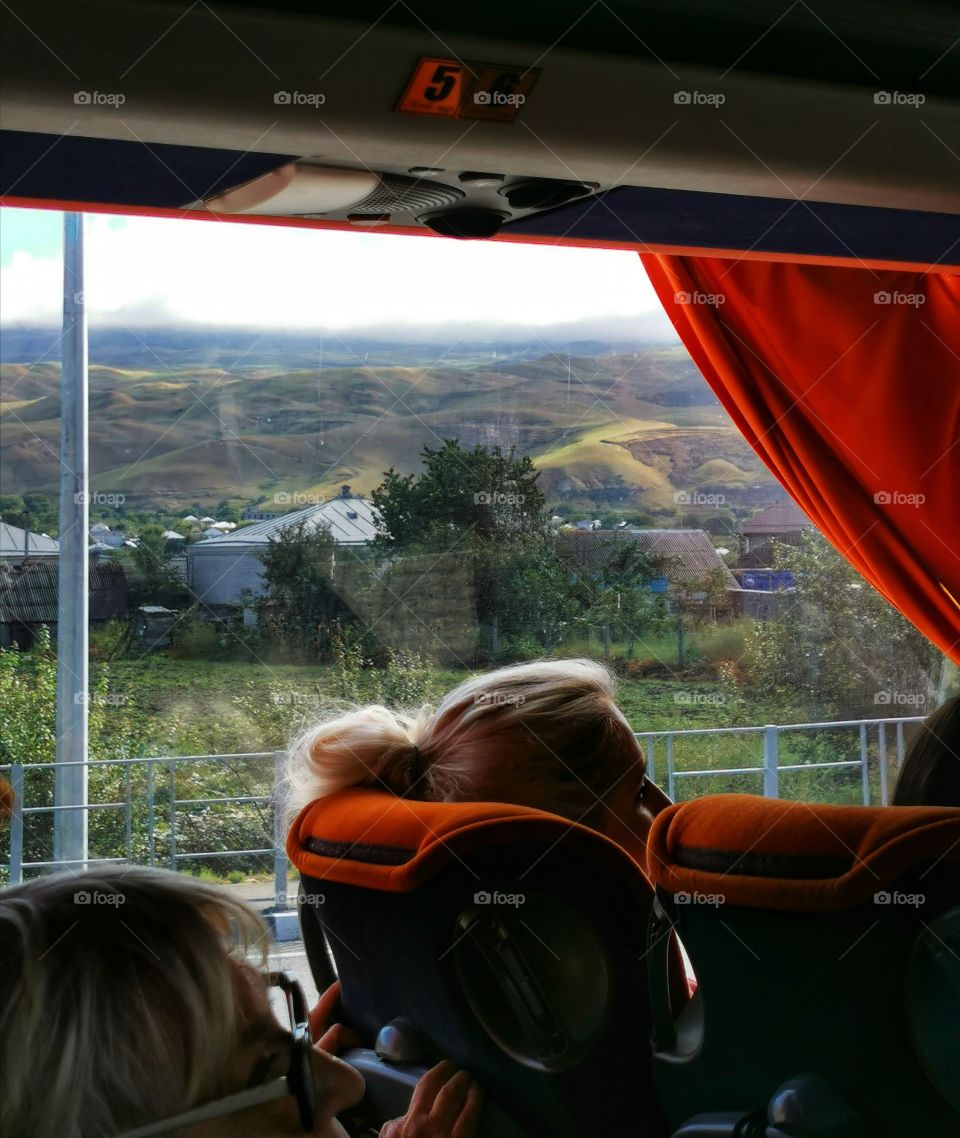 Russia view wild outside outdoor day part details capture life bus people way trip travel ongo go drive nature horizont sky skyline clouds moody