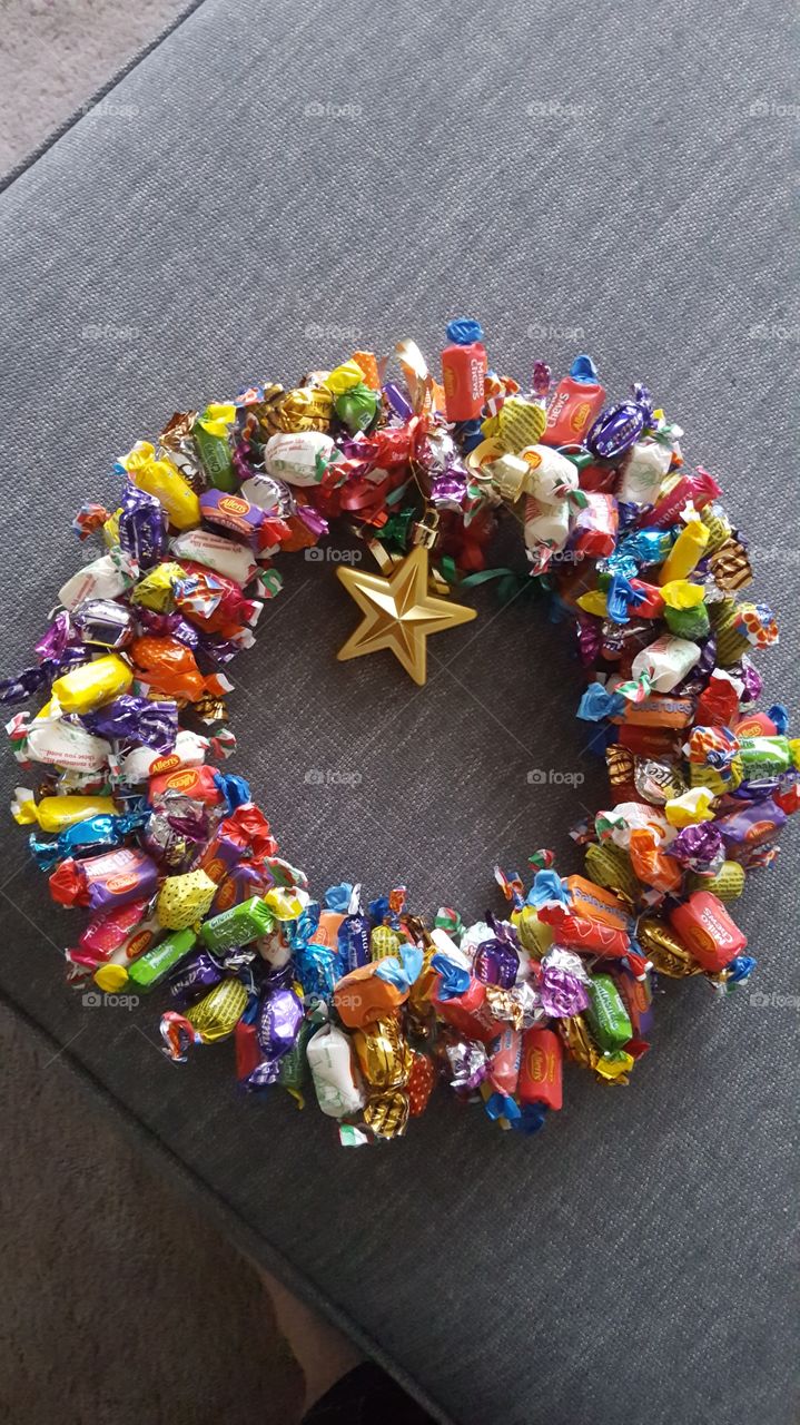 lolly wreath