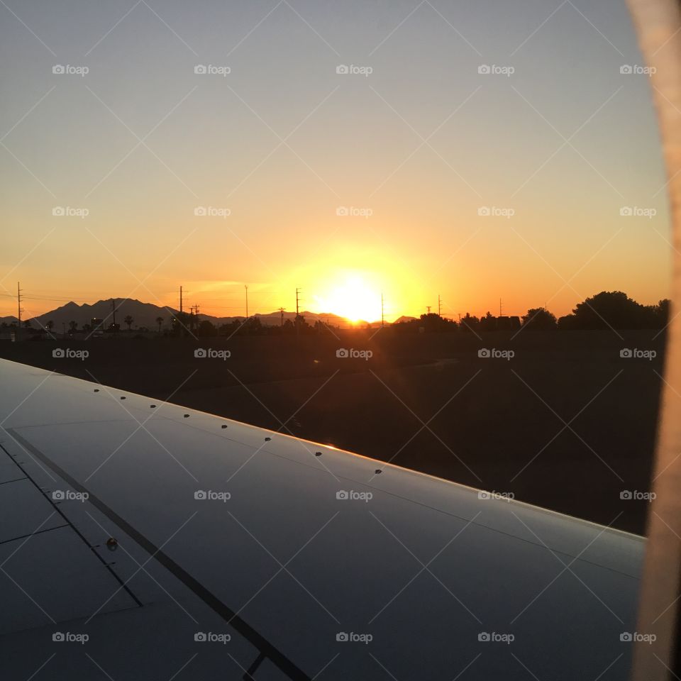 Sunrise from the airplane