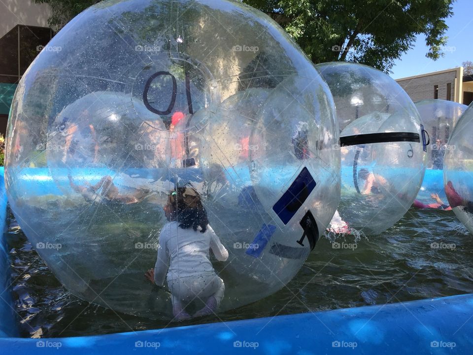 Inflatable human hamster rolling ball, great fun for kids