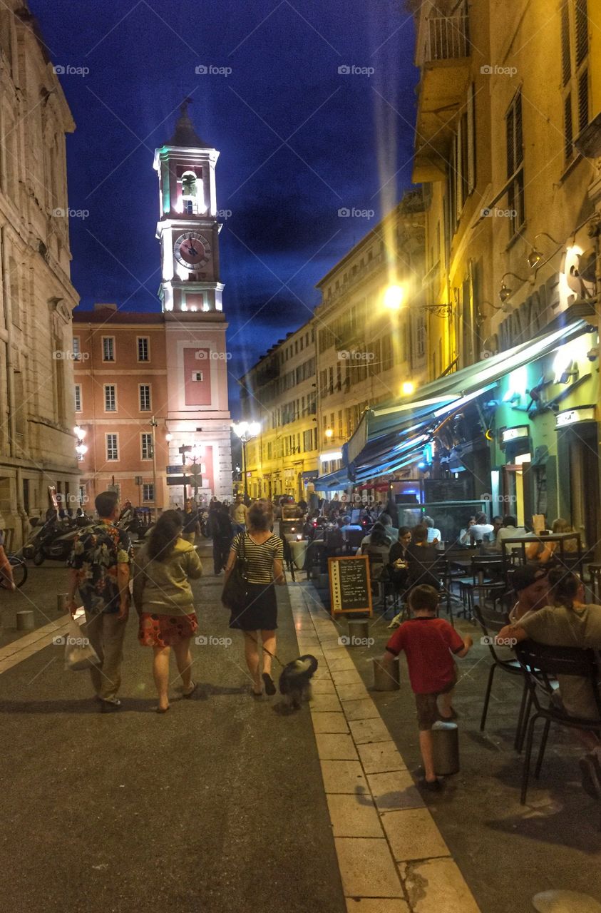 Evening in old town, Nice