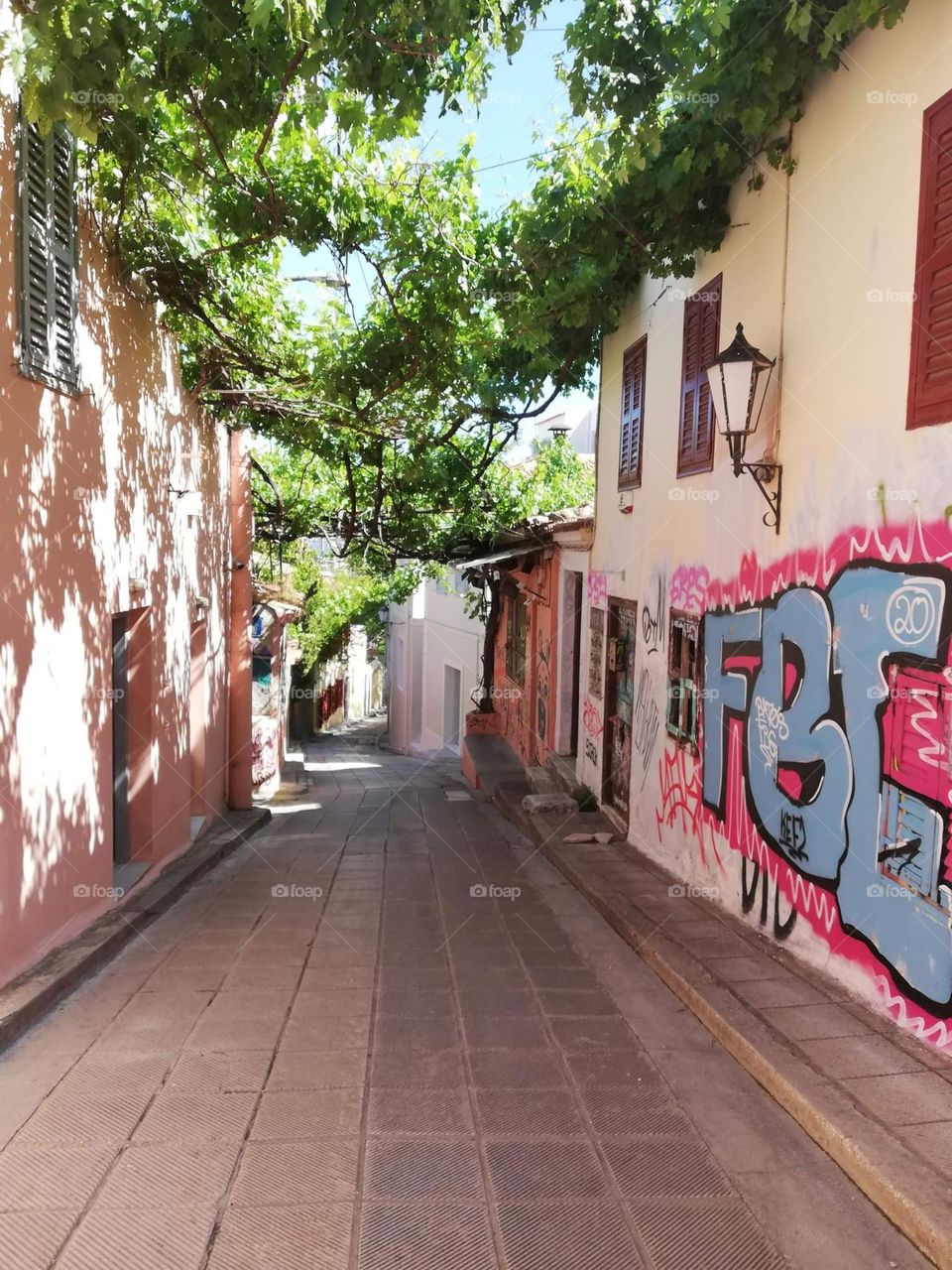 A nice photo of an Athenian street taken in Plaka, Greece