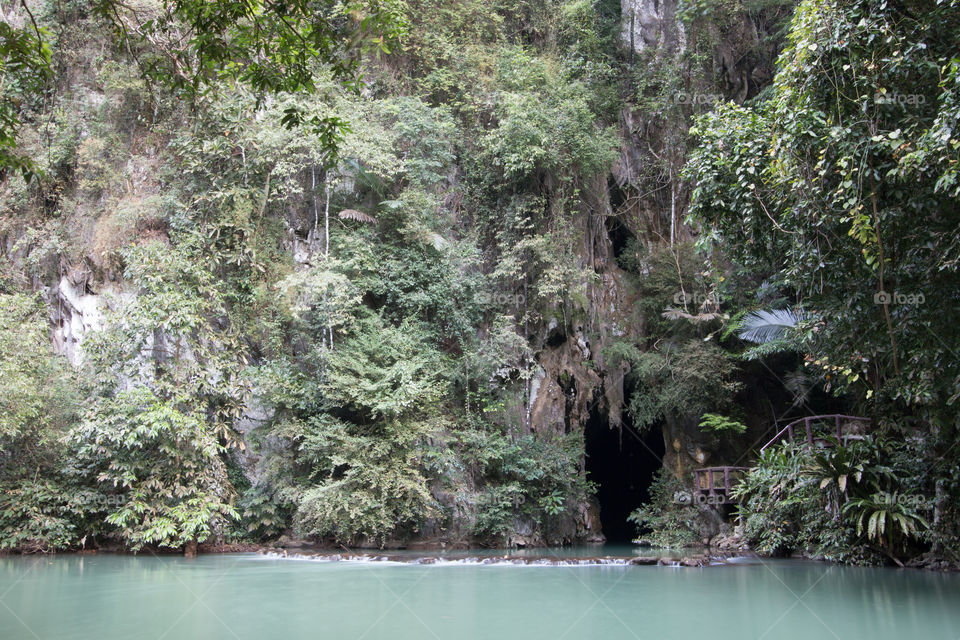 Waterfall in the forest 