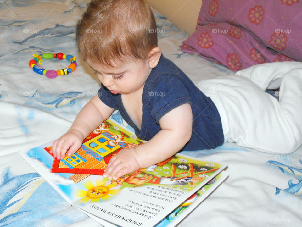 baby and book