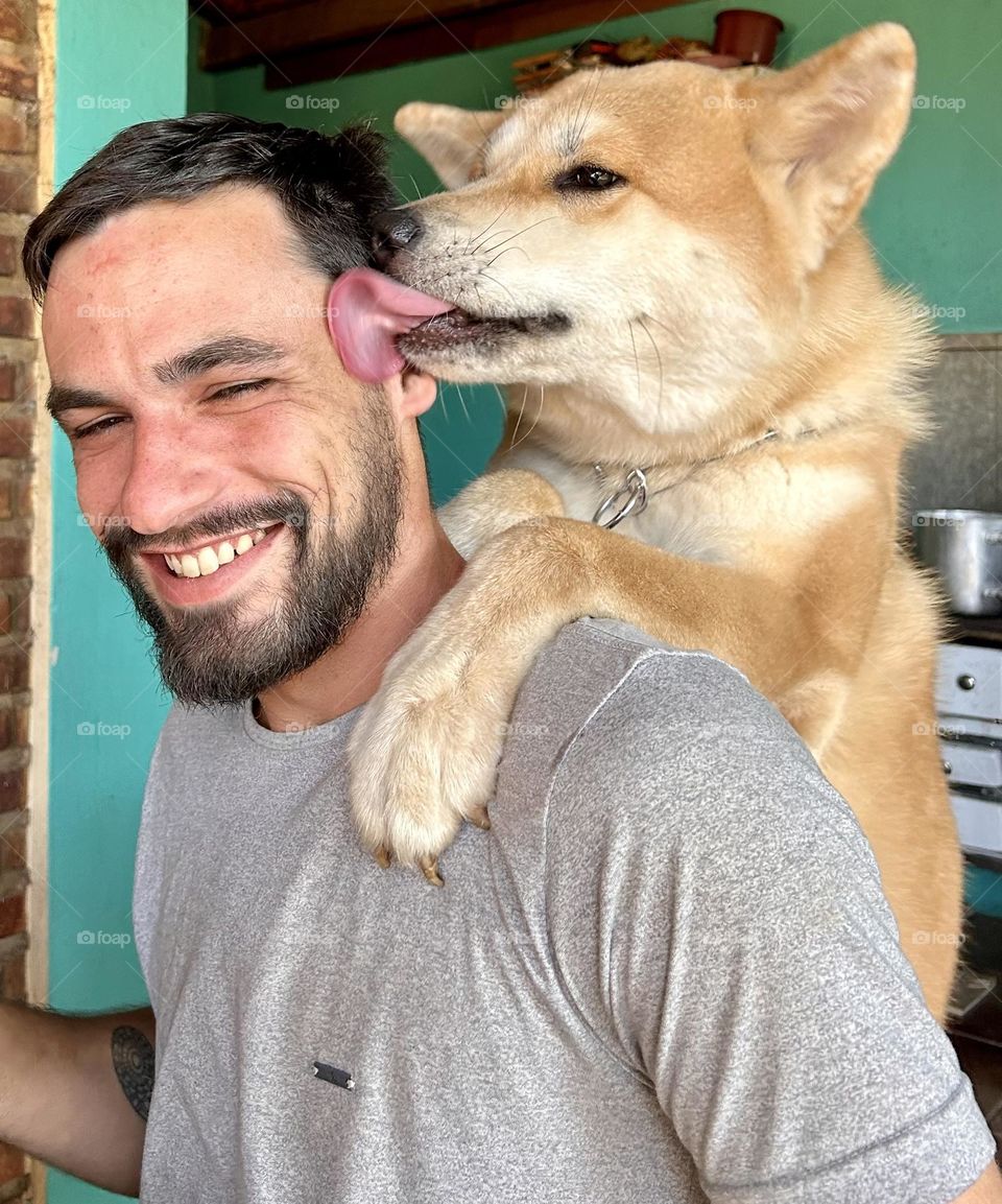 affection in the form of licks