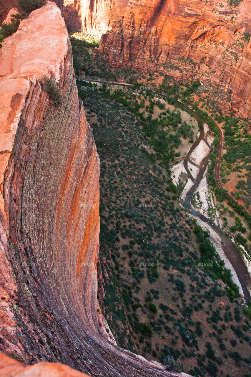 Look down from cliff