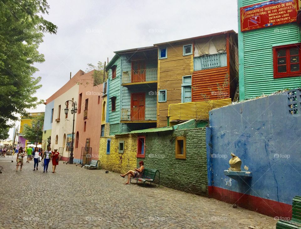The colorful artist area in Argentina - Caminito 