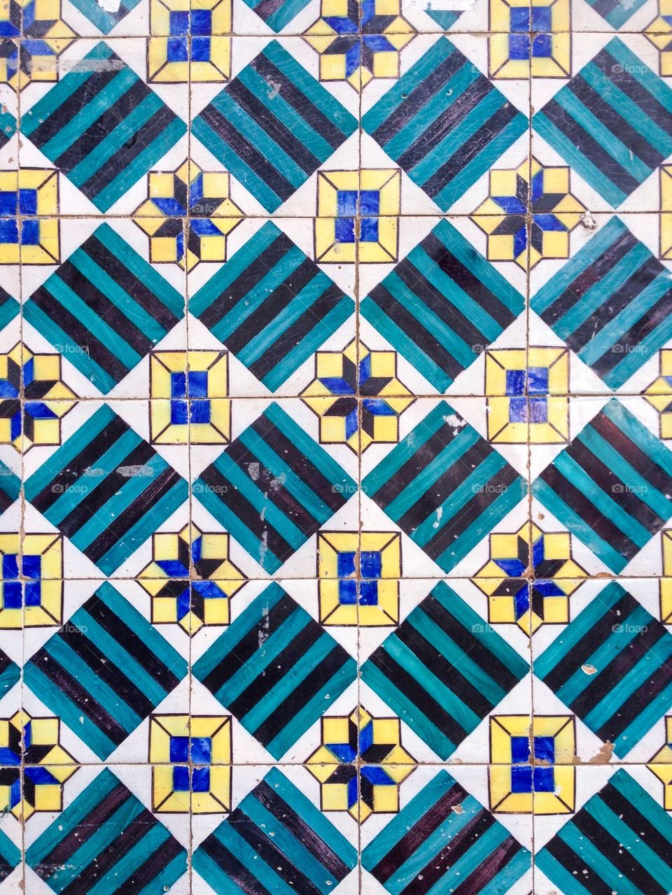 Portuguese tiles in lisbon 