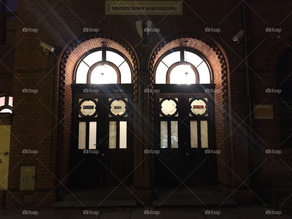 Entrance and exit to a House of Culture in Torun