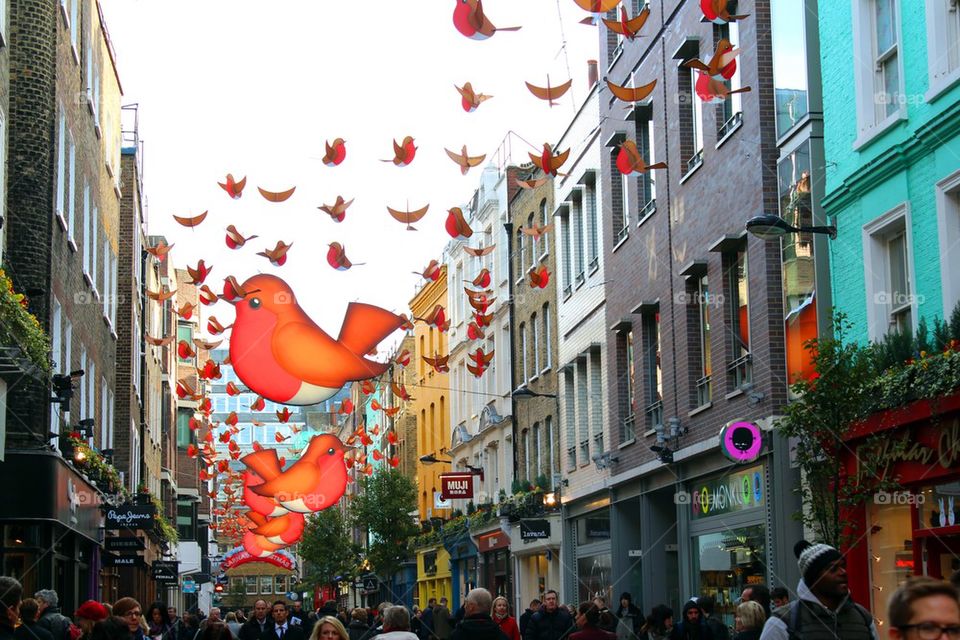 decorated christmas the carnaby street soho area by jnen