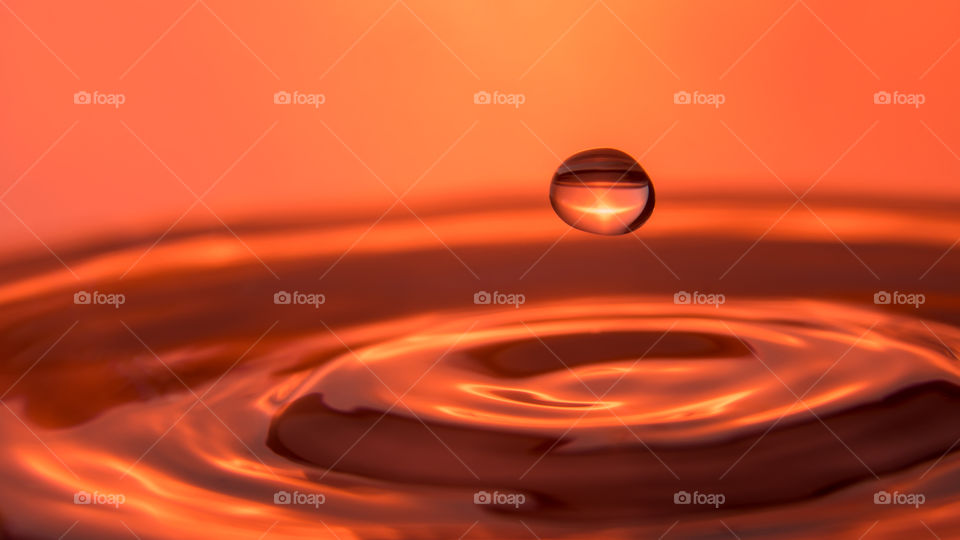 Orange Lava Water Drop