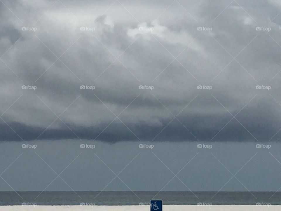 Storm at beach