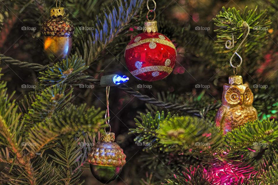 Ornaments on Xmas tree