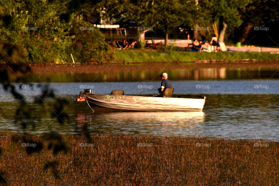 Fishing on the lake