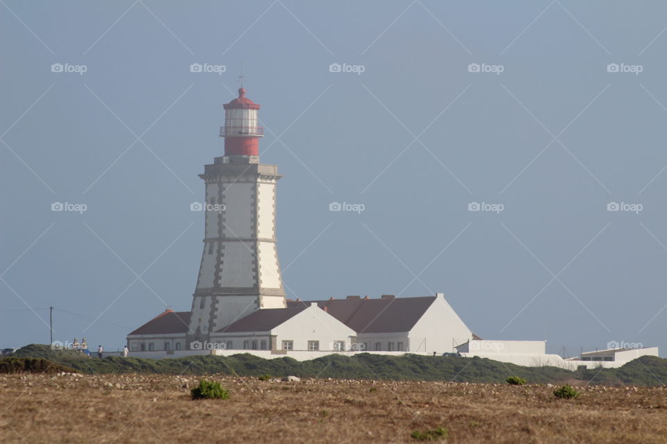 Lighthouse in a foggy day 