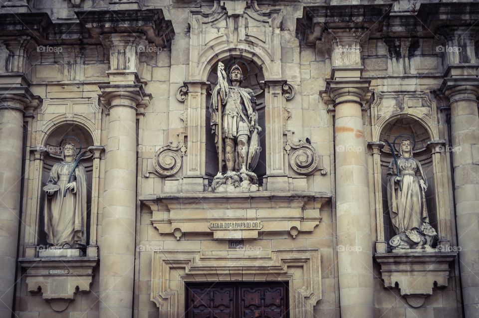 Detalle Iglesia de San Jorge. Detalle Fachada de la Iglesia de San Jorge (A Coruña - Spain)