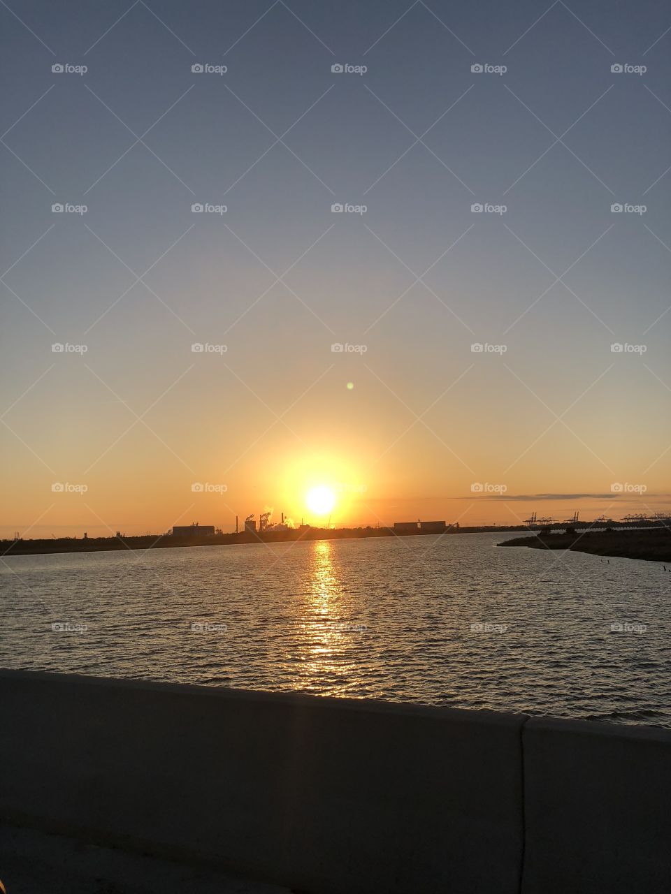 Sunset over the Savannah Ga skyline