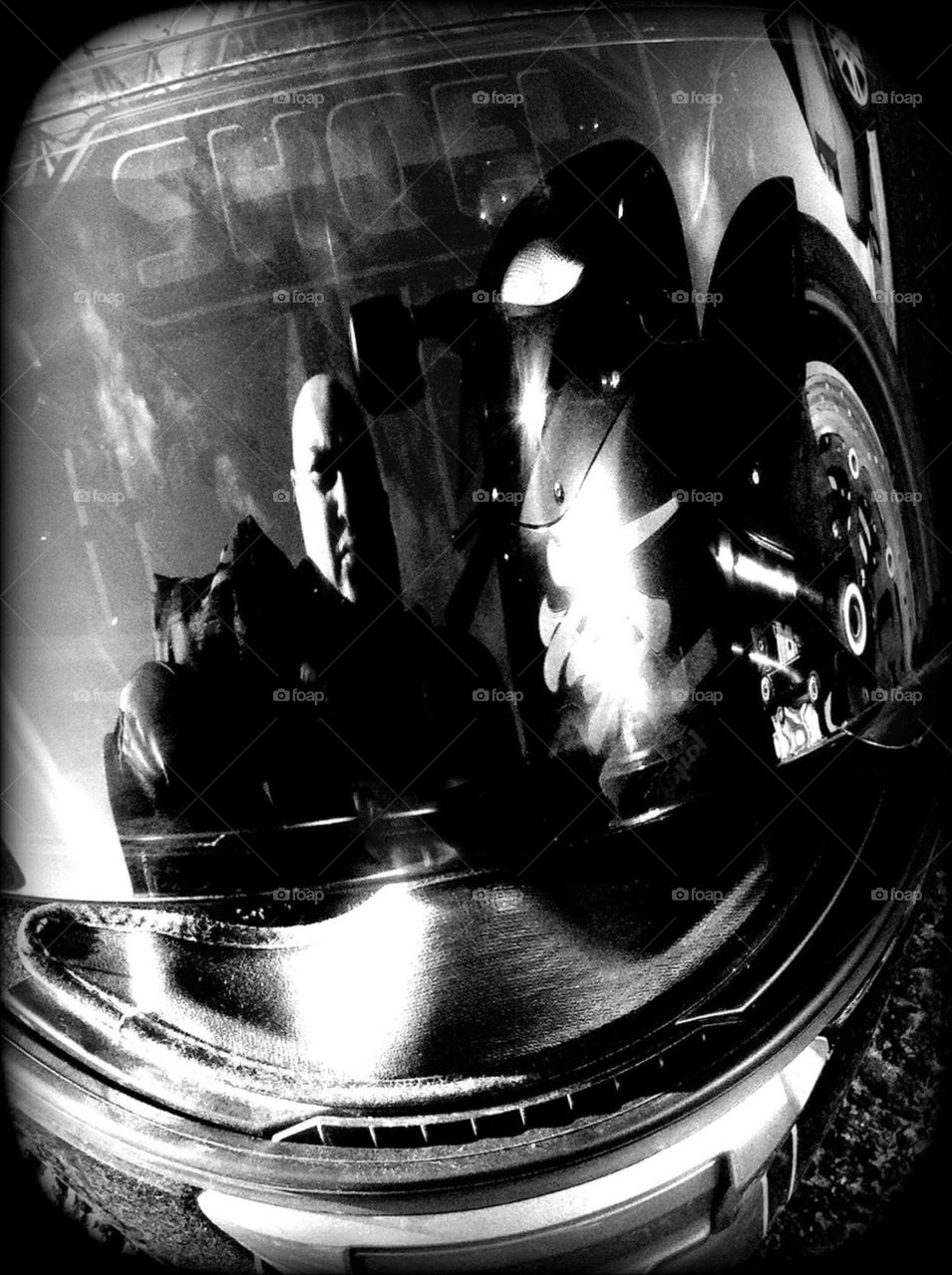 Motorcycle Helmet reflection