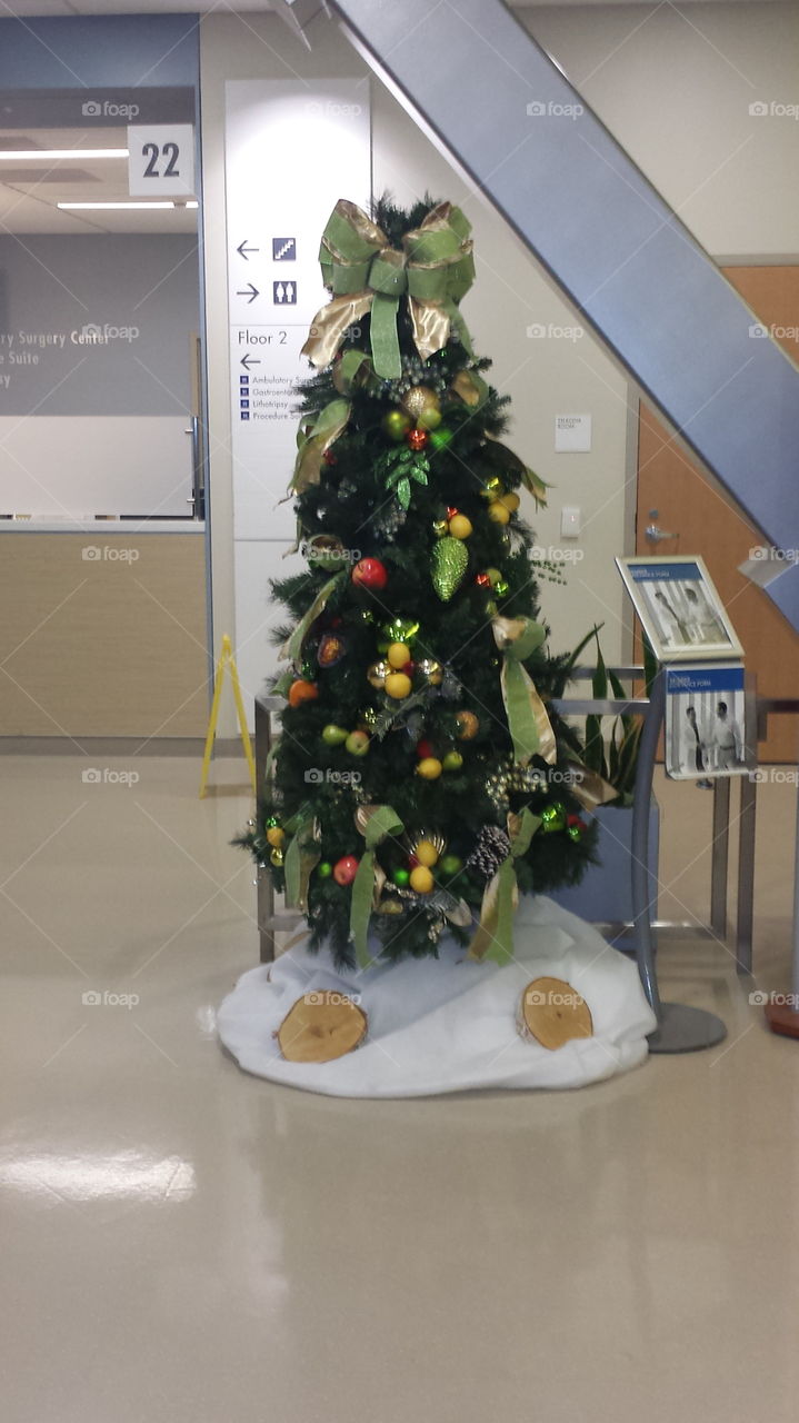 A holiday festive tree