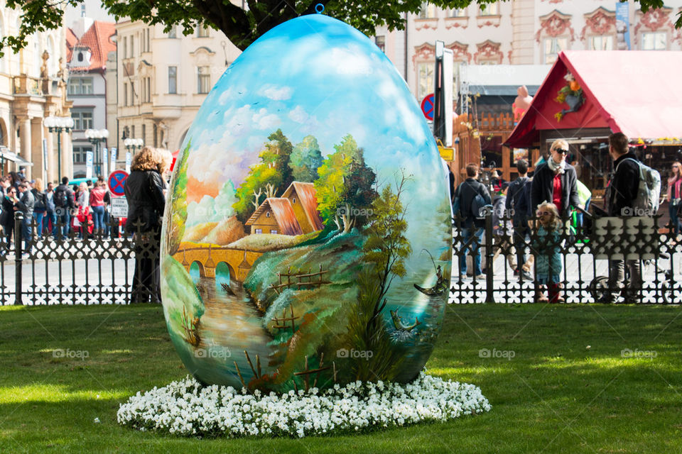 Giant Easter egg in prague