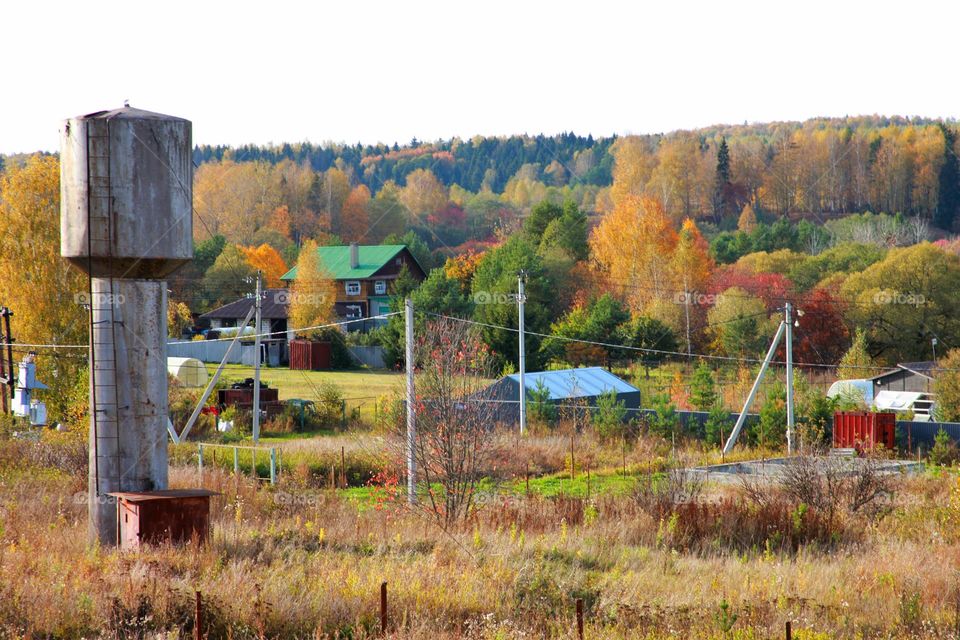 my village is colorful in autumn