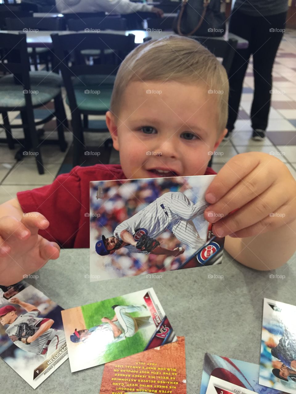 First pack of baseball cards