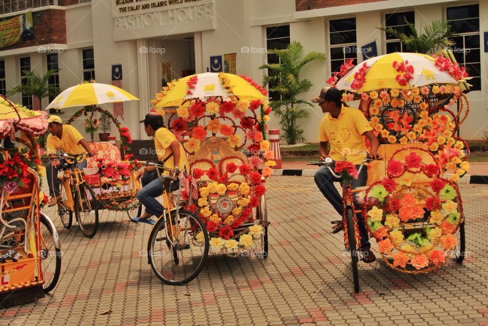 Flower tricycles and drivers