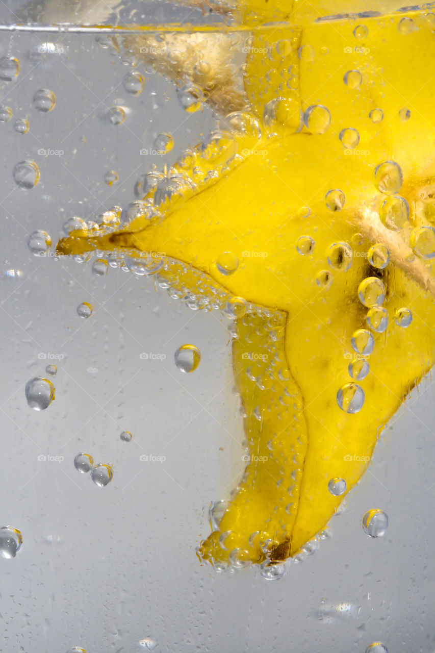 Star fruit cocktail, closeup