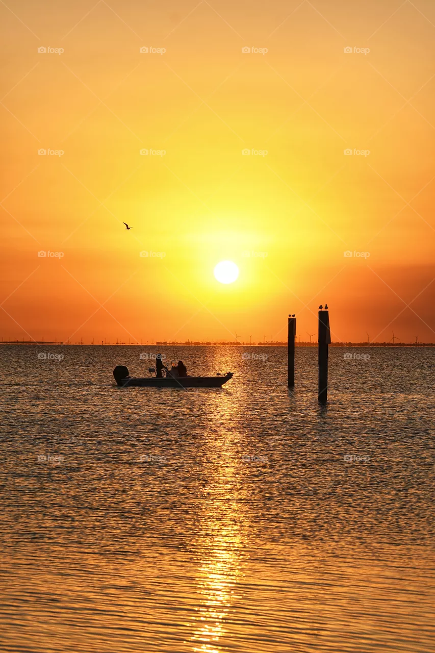 sunset at South Padre Island, Texas
