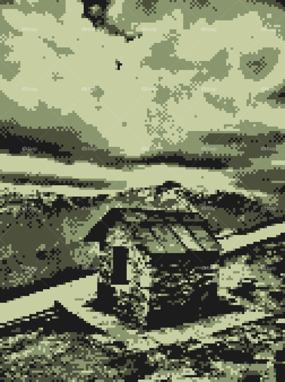 hut on a hill - Gameboy edit