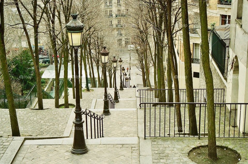 Montmartre stairs, Paris, France